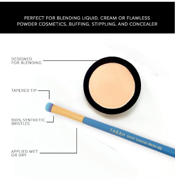 F.A.R.A.H Premium Short Shading Brush 45E (Blue) Beauty & Personal Care F.A.R.A.H