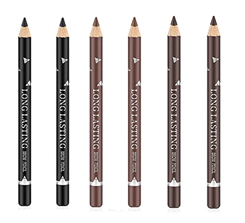 Go Ho 6 PCS Eyebrow Eye Liner Pencil Set,Easy to Color Sweatproof Eye Brow Pencil,Professional Long-lasting Eyeliner Gel Makeup Brow Tint Pen,3 Beauty & Personal Care Go Ho