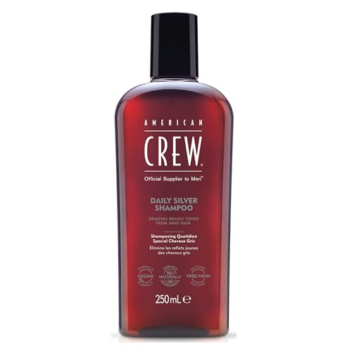 American Crew Men's Shampoo, Daily Silver, Removes Brassy Tones, Naturally Derived, Vegan Formula, 8.4 Fl Oz Beauty & Personal Care AMERICAN CREW