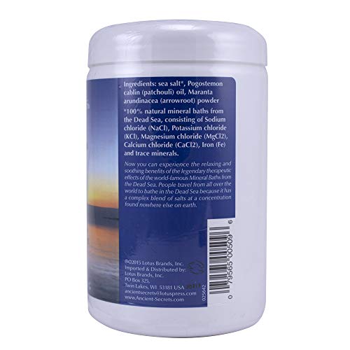 Ancient Secrets Mineral Baths, Aromatherapy Dead Sea, Patchouli, 32 oz (2 Lbs) 908 G (Pack of 2) Beauty & Personal Care ANCIENT SECRETS