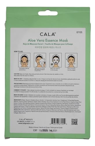 Cala essence facial mask sheets 5 count, 5 Count (Aloe Vera) Beauty & Personal Care Cala