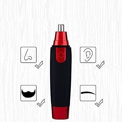 QERMXYRI Ear and Nose Hair Trimmer with - Electric Eyebrow Trimmer and Facial Hair Removal Transparent Dust Cover & Washable Stainless Steel Blade Beauty and Personal Care QERMXYRI