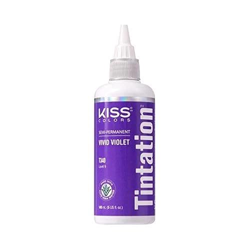 Red by Kiss Tintation Semi-Permanent Hair Color, Aloe Vera Water Based, Argan Oil, Olive Oil, Collagen & Keratin, Long-Lasting Color Dye (Vivid Beauty & Personal Care Red By Kiss