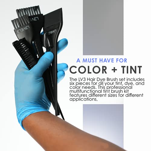 L3 - Tint Brush Set - Professional and Elegant Design - Use for Dye, Tint, and Color Needs - Comfortable and Polished Handle - Level Three Hair Color Beauty & Personal Care L3