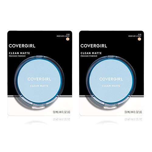 Covergirl Clean Matte Pressed Powder, Medium Light, 0.35 Oz, Pack of 2 (Packaging May Vary) Beauty and Personal Care COVERGIRL Default Title