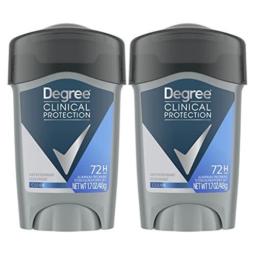 Degree Deodorant for Men, Clinical Protection 2-Pack, Clean 72H Antiperspirant, Soft Solid + 72H Cool Rush Travel-Size Deodorant Beauty and Personal Care Degree
