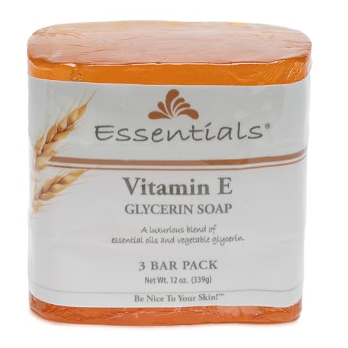 Essentials Glycerin Bar Soap, Vitamin E, 4 Ounce, Pack of 3, Case of 8 (Packaging May Vary) Beauty & Personal Care Clearly Natural