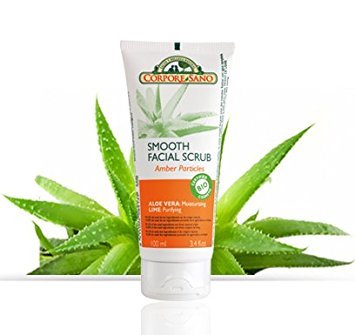 CORPORE SANO SMOOTH ALOE VERA/LIME FACIAL SCRUB + 2 ALOE VERA/SAGE FACE MASK -BIO CERTIFIED EXTRACT -Imported from Spain- Beauty & Personal Care Corpore Sano