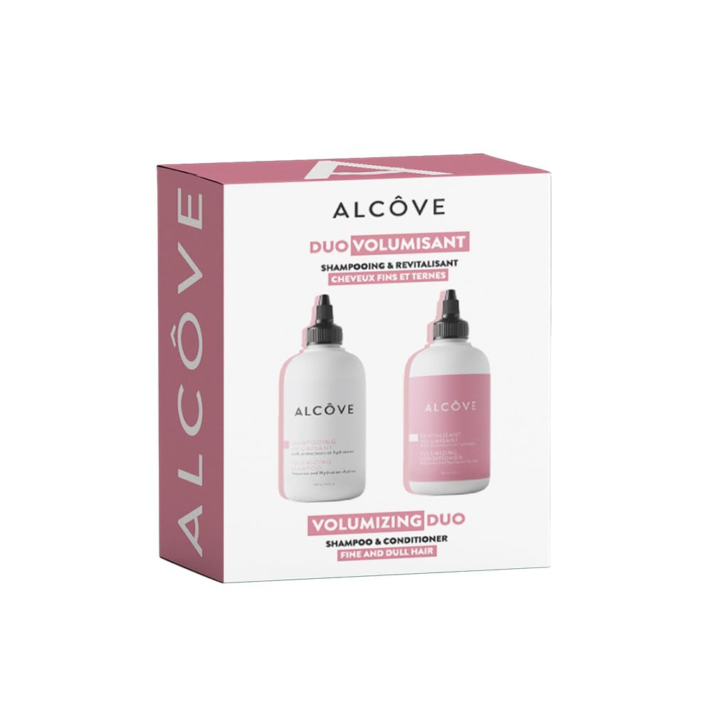 Alcôve - Volumizing Shampoo & Conditioner Duo - Fine and Thin Hair - Sulfate-Free - Lightweight Volume - Evening Primrose Oil - Mango Extract - Argan Beauty & Personal Care Alcove