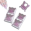 VNC 200Pcs Nail Form Extension Sticker Pruple Bufferfly Shape Nail Art Guide Form Acrylic Tips UV Gel Extension Stickers Guide Stencil Manicure Tools Beauty & Personal Care VNC