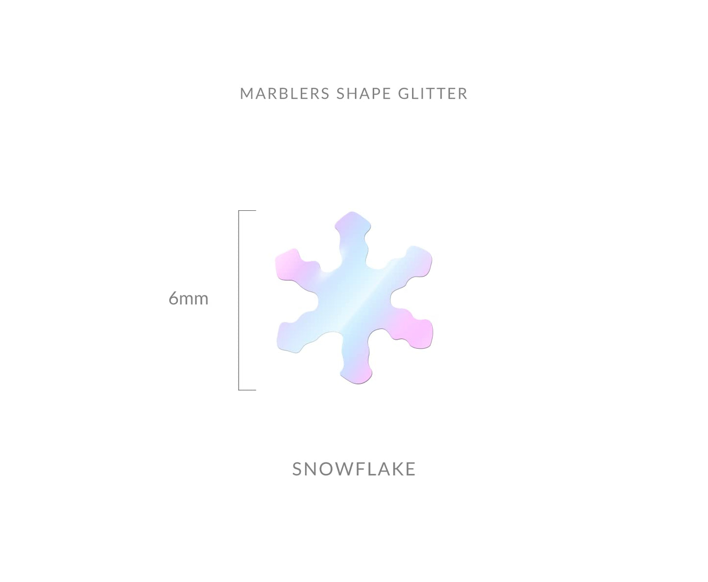 MARBLERS [Snowflake] Shape Glitter for Body & Face 0.11oz (3g) | Flake | Non-Toxic | Vegan | Cruelty-Free | Eyeshadow, Nail Polish, Nail Art | Beauty & Personal Care MARBLERS