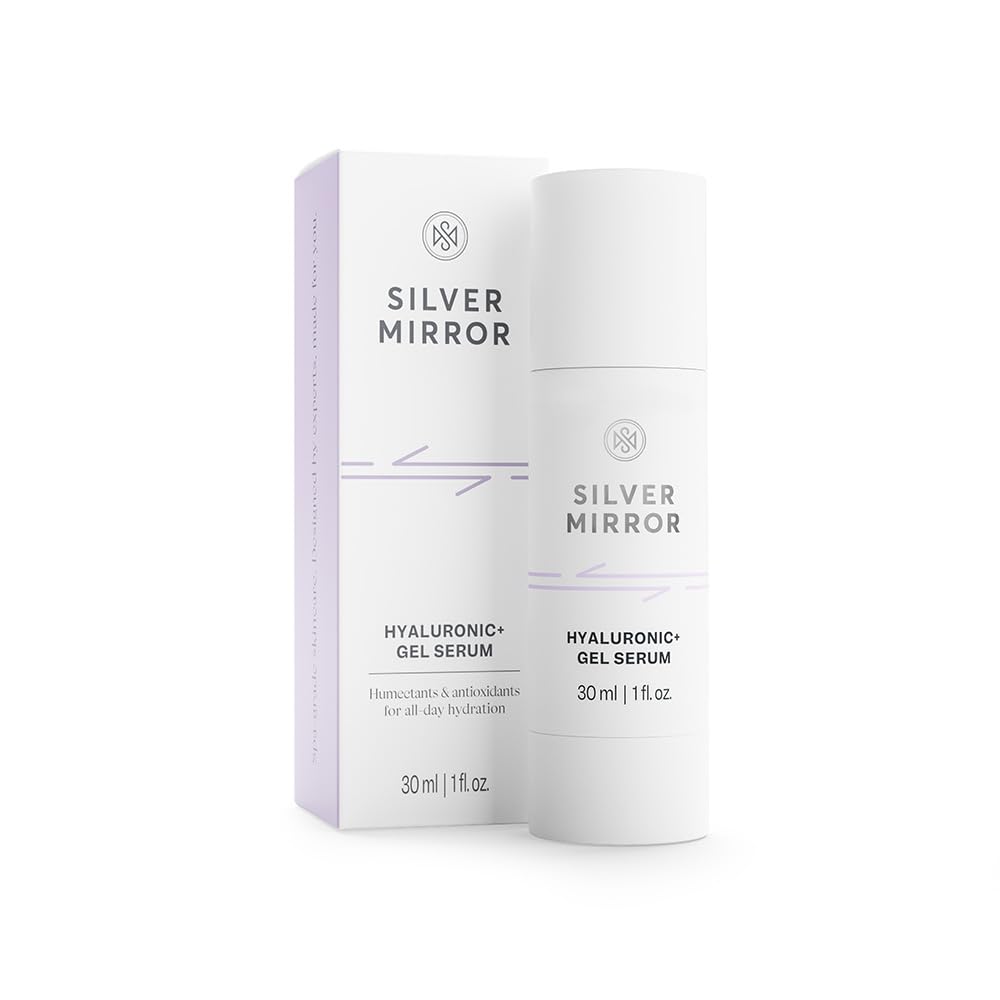 Hyaluronic Acid Serum for Face with Aloe Vera Hydrating Plumping Gel Serum for Fine Lines Lightweight Moisture Boosting Serum 1 Fl Oz Beauty & Personal Care Silver Mirror