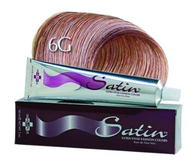 Satin Ultra Vivid Fashion Colors, 6G Dark Golden Blonde Hair Dye, 3 oz., Gold Series Permanent Hair Dye, Made with Soy Protein and Aloe Vera, Vegan Beauty & Personal Care Developlus