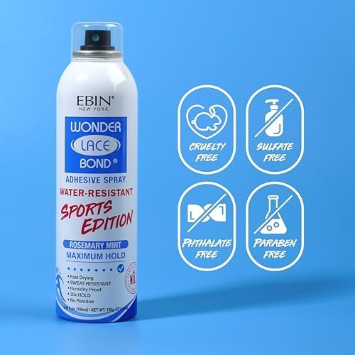 EBIN NEW YORK Wonder Lace Bond Melt Spray 2.7 Fl Oz Sports Edition - Maximum Hold - Melting Spray For Lace Wigs - Seamless Wig Application for Active Beauty & Personal Care EBIN NEW YORK