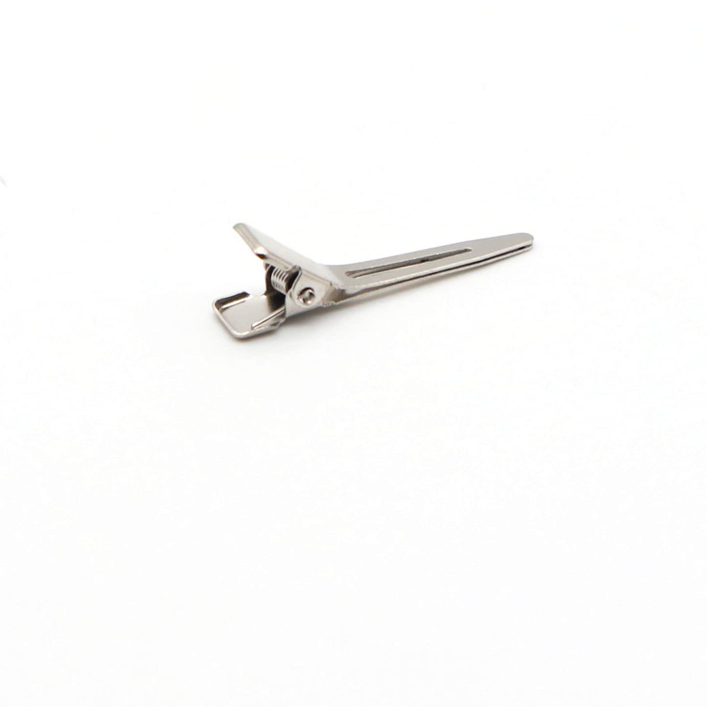 100pcs 4.5cm Single Prong Curl Clips - Silver Metal Alligator Hair Pins for Hair Extension Beauty & Personal Care Aqueens