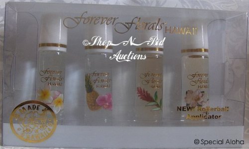 Forever Florals Hawaii Assorted 4-Pack Cologne Set with Rollerball Applicator Beauty & Personal Care Forever Florals Hawaii