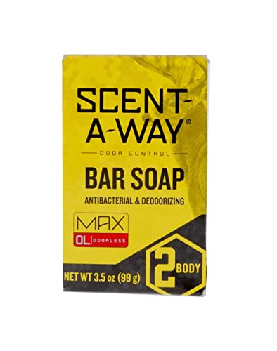 Hunters Specialties Scent-A-Way MAX Bar Body Soap - Hunting Odorless Green Soap Scent Eliminator for Hunters, Trappers, Anglers, and Campers - 3.5 Oz Beauty & Personal Care Hunters Specialties
