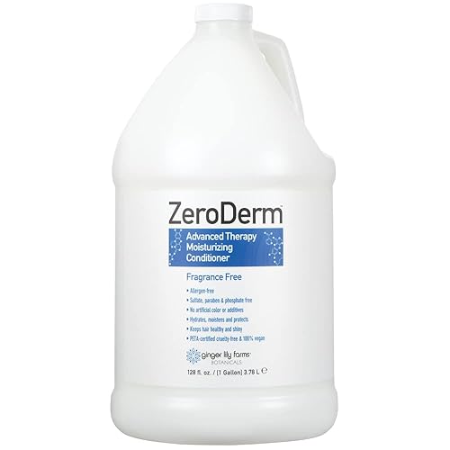 Ginger Lily Farms Botanicals ZeroDerm Advanced Therapy Moisturizing Conditioner for All Hair Types, 100% Vegan, Cruelty and Fragrance Free, 1 Gallon Beauty & Personal Care Ginger Lily Farms