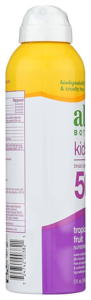 Alba Botanica Very Emollient, Active Kids Spray Sunscreen SPF 50 6 oz (Pack of 4)4 Beauty & Personal Care Alba Botanica