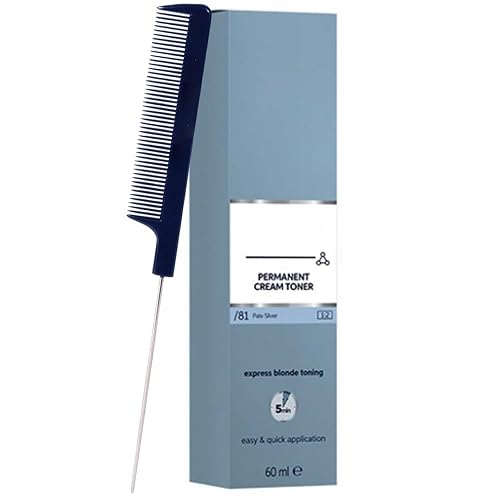 BlondorPlex Pale Silver /81 Cream Toner 2 Ounce with Pin Tail Comb Beauty & Personal Care M Hair Designs