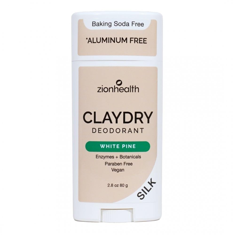 Zion Health Clay Dry Silk Deodorant Stick 2.8 oz White Pine Beauty and Personal Care Zion Health