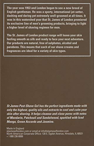 St James of London Mandarin & Patchouli Post Shave Gel, 3.4 Fl Oz Beauty & Personal Care St James of London