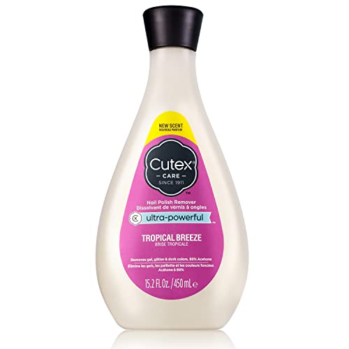 Cutex Gel Nail Polish Remover, Ultra-Powerful & Removes Glitter and Dark Colored Paints, Tropical Breeze Scent, 15.2 Fl Oz Beauty and Personal Care Cutex Default Title