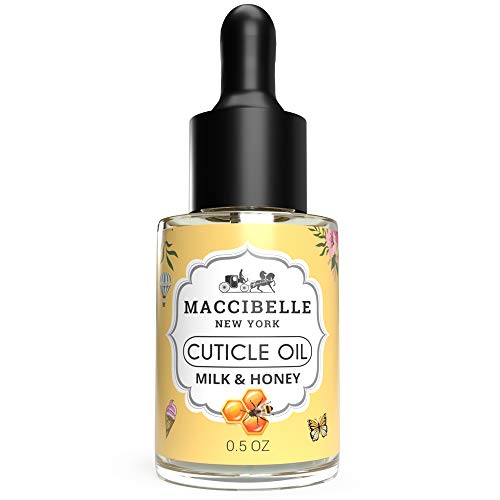 Maccibelle Cuticle Oil 0.5 oz - Heals Dry Cracked Cuticles (Milk and Honey, 0.5 Fl Oz) Beauty & Personal Care Maccibelle