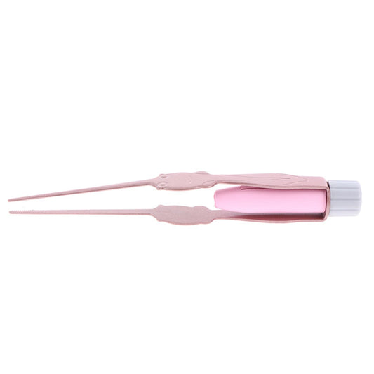 MENGKK Tweezers Professional Stainless Steel Ear Forceps Makeup Light Slant Tip Hair Removal Eyelashes Eyebrow Tweezers Makeup Tool(Pink) Beauty and Personal Care MENGKK