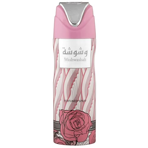 Lattafa Washwashah - Floral, Sweet, Musky, Amber - Perfumed Deodorant Spray for Women, 6.67 Ounce / 200 ml Beauty and Personal Care Lattafa