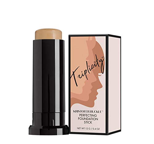 KRISTOFER BUCKLE Triplicity® Perfecting Foundation Stick, 0.4 oz. | Primes Skin, Provides Buildable Coverage & Has A Soft-Focus Effect | Tan Beauty & Personal Care Kristofer Buckle