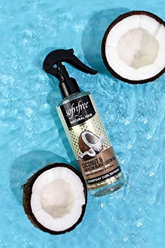 Sofn'free Coconut & Jamaican Black Castor Oil Everyday Curly Refresher Spray, Volumizer and Moisturizer for Styling Dry Hair, Coils and Curls, 8.12 fl Beauty & Personal Care SOF N' FREE