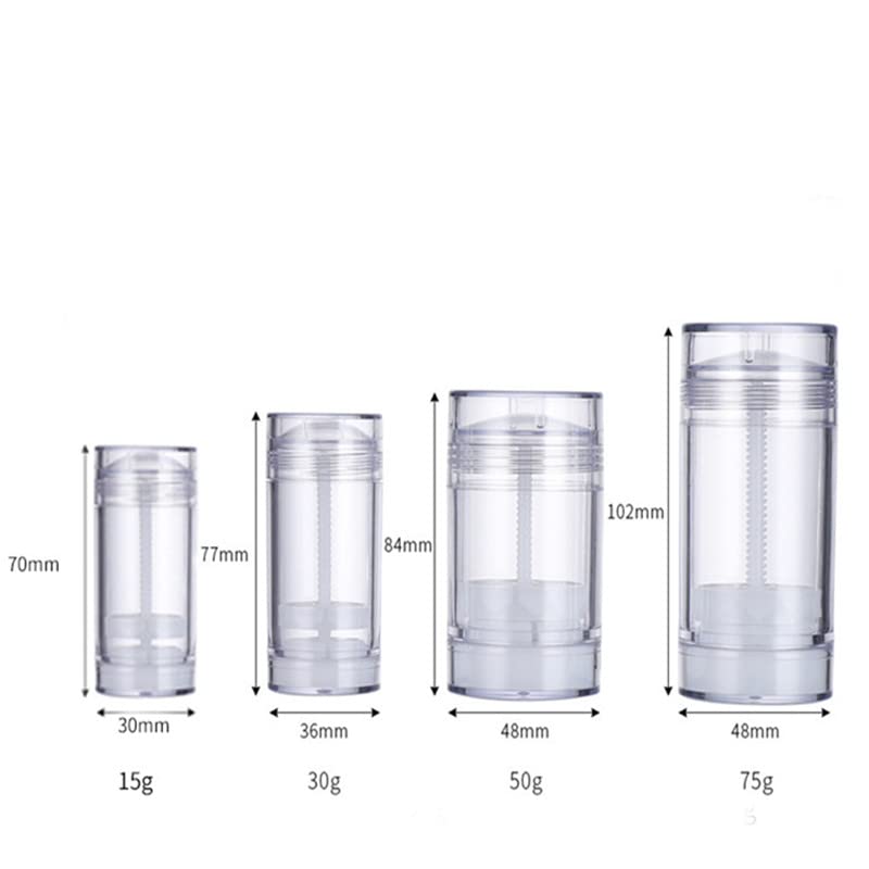 Deodorant Stick Tube 75g DIY Lipstick Tube Portable Solid Balm Empty Tube Sunscreen Balm Tube Blush Stick Deodorant Stick Bottom Jar Plastic Tube Beauty and Personal Care CTKcom
