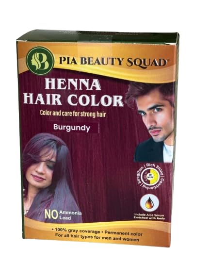 PIA Beauty Henna Hair Color Kit - Black - 30 Minute Ayurvedic Hair Dye with Serum - 100% Grey Coverage |Color mix+ Shine Serum | For Men & Women Beauty & Personal Care Pia beauty squad