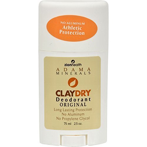 Zion Health Clay Deod Adama Solid 2.5 Oz2 Beauty and Personal Care Adama Minerals