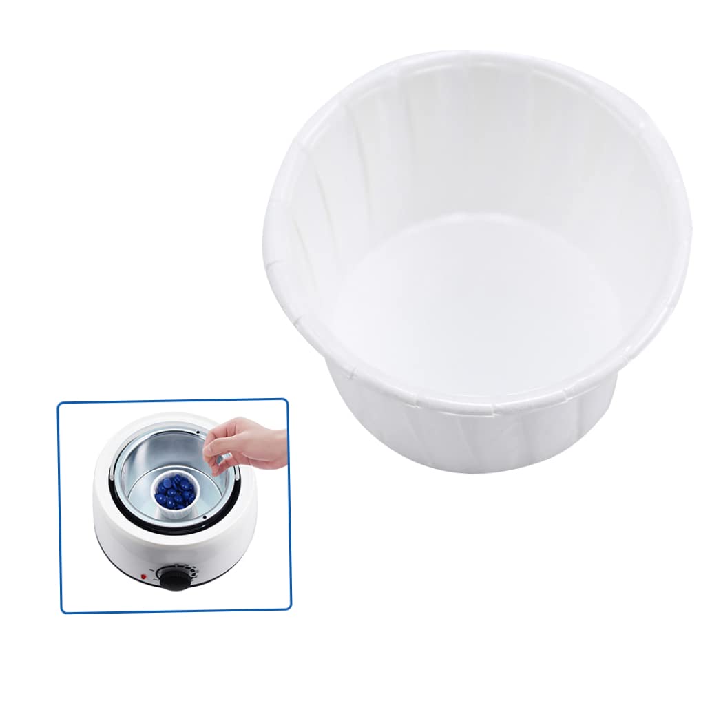 Paper Cups Hair Wax Hairless Bean Tools Wax Face Butter Bean White Cake Cup for Hair Removal 100PCS Beauty and Personal Care Xoeryoy