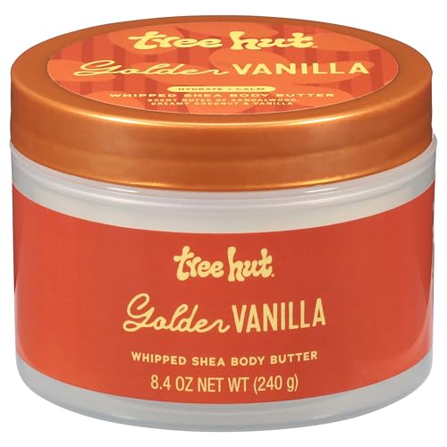 Tree Hut Golden Vanilla Whipped Shea Body Butter, Hydrating & Nourishing Body Lotion with Natural Oils, Moisturizer for Soft & Smooth Skin, 8.4 Oz Beauty & Personal Care Tree Hut