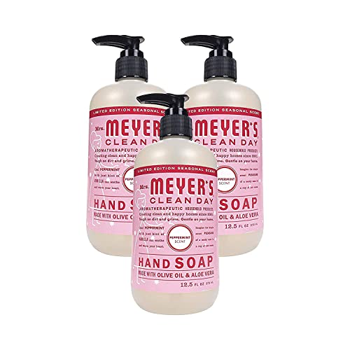 Mrs. MEYER'S Clean Day Liquid Hand Soap, Peppermint, 12.5 oz (Pack of 3) Beauty & Personal Care Mrs. MEYER'S