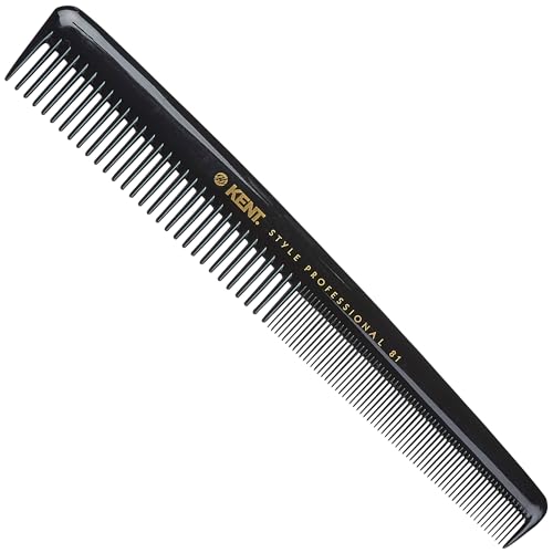 Kent SPC81 Salon-Style Dressing Cutting Comb with Wide and Fine Teeth - Professional Barber Haircut Comb for Styling and Teasing for All Hair Types -