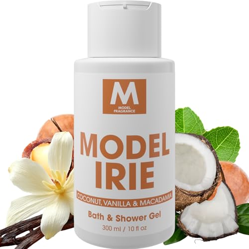 Model Irie Gourmand Body Gel | Coconut, Vanilla, and Macadamia Scented | Hydrating, Nourishing, and Refreshing Shower Gel | Scented Spa Products | Beauty & Personal Care MODELFRAGRANCE