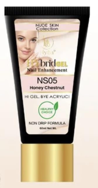 HyGEL Hybrid Nail Gel, Nude Skin Collection SINGLES, 60ml (Honey Chestnut, NS05)