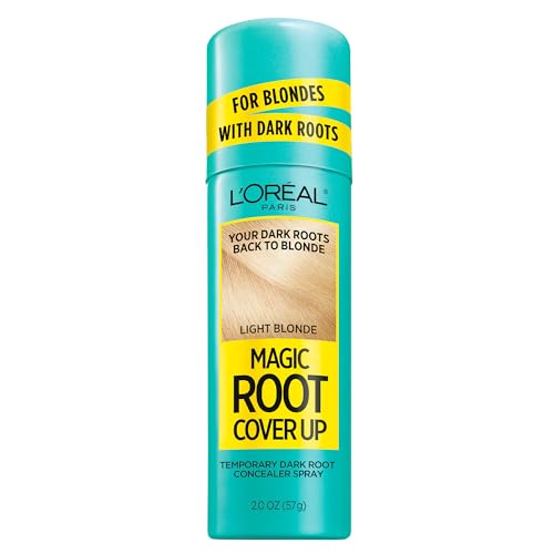 L'Oreal Paris Magic Root Cover Up Gray Hair Spray, 100% Gray Hair Coverage with Buildable, Lightweight, Transfer-Resistant, and Temporary Formula