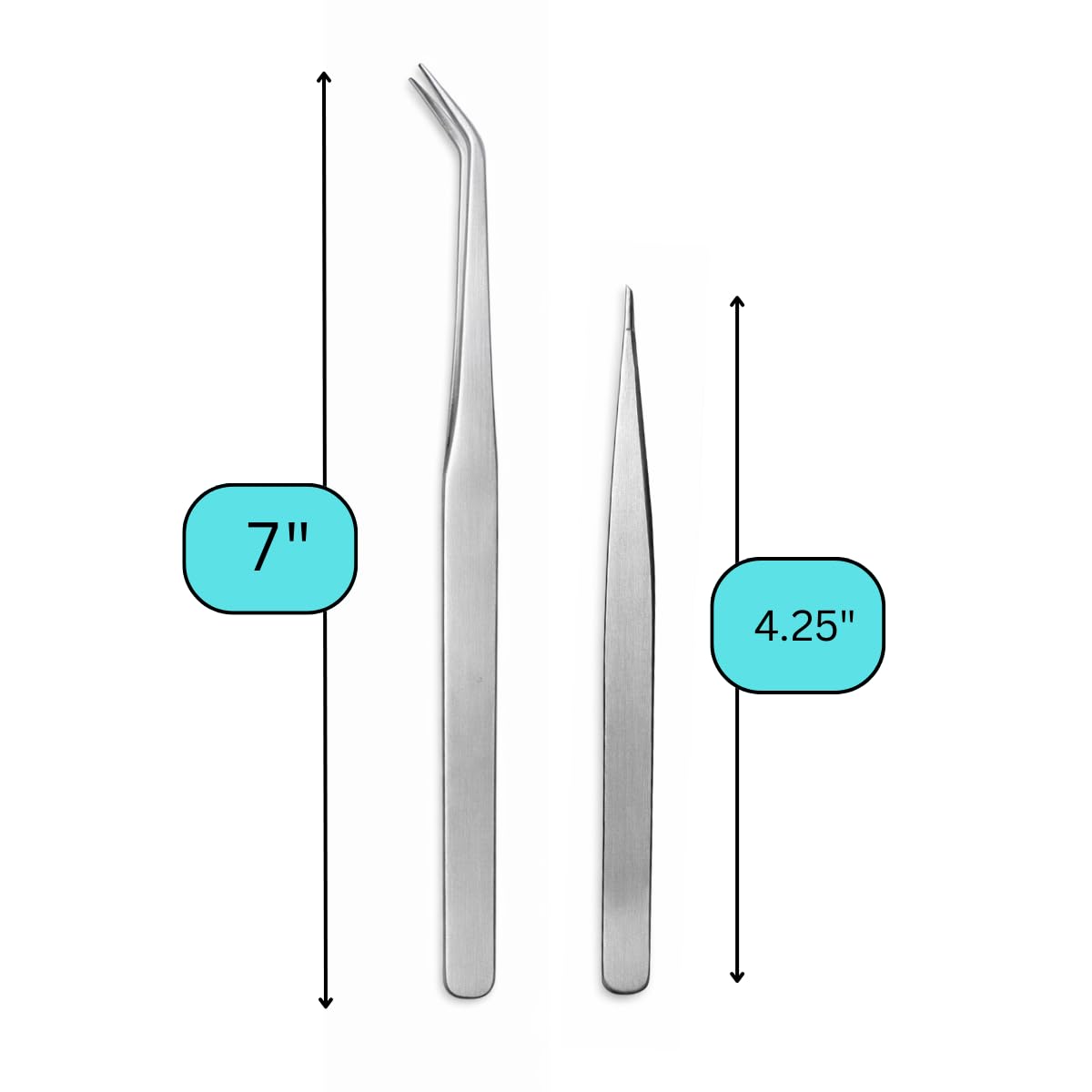 JEWEL TOOL 6-Piece Tweezer Set - 6 Tips & Lengths (4.25" to 7") - Craft, Jewelry, Watch Repair - Essential for Kits - Multipurpose Precision Beauty and Personal Care JEWEL TOOL