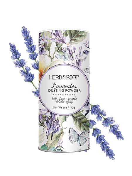 Herb & Root Body Powder Gift Set- Oprah's Favorite Things, 3 Talc-Free Scents: Lavender, Rose, Vanilla, Large Puff Beauty and Personal Care Herb & Root