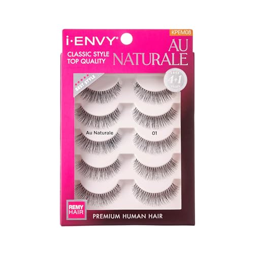 iENVY by KISS Au Naturale Human Hair Natural Style 5 Pair (KPEM08) Beauty & Personal Care i•ENVY