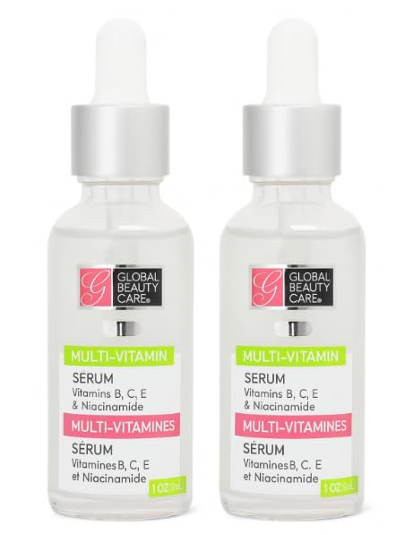 Global Beauty Care Multi-Vitamin Facial Serum, Hydrating Face Serum with Niacinamide & Vitamins B, C & E for Smoother, Healthy-Looking Skin Beauty & Personal Care Global Beauty Care