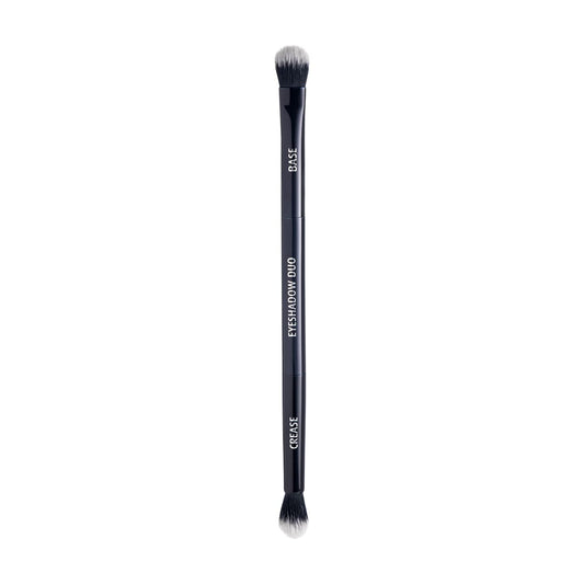 Lune+Aster Eyeshadow Duo Brush | Dual-Ended Brush To Apply And Blend Eyeshadow. Made with Alumium Handle, Vegan Bristles. Beauty & Personal Care Lune+Aster
