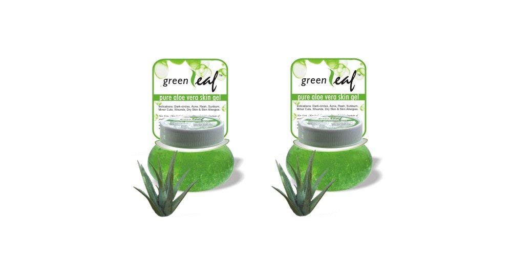 Pack of 2 - Brihans Green Leaf Pure Aloe Vera Skin Gel(125gms x 2) Beauty & Personal Care Brihans