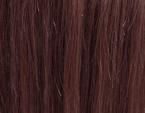 Inspire 8" Yaki Human Hair Weave Wig Color 33 Dk Auburn Chestnut - Elements Extensions Heat Friendly African American Womens Bundle w/MaxWigs Hairloss