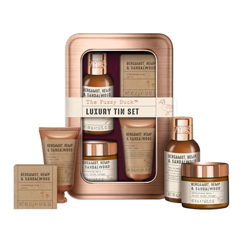 Baylis & Harding The Fuzzy Duck Bergamot, Hemp & Sandalwood Men's Luxury Grooming Tin Gift Set For Men - Vegan Friendly Beauty & Personal Care Baylis & Harding